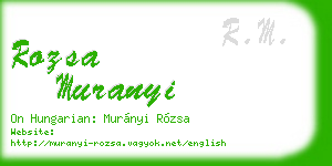 rozsa muranyi business card